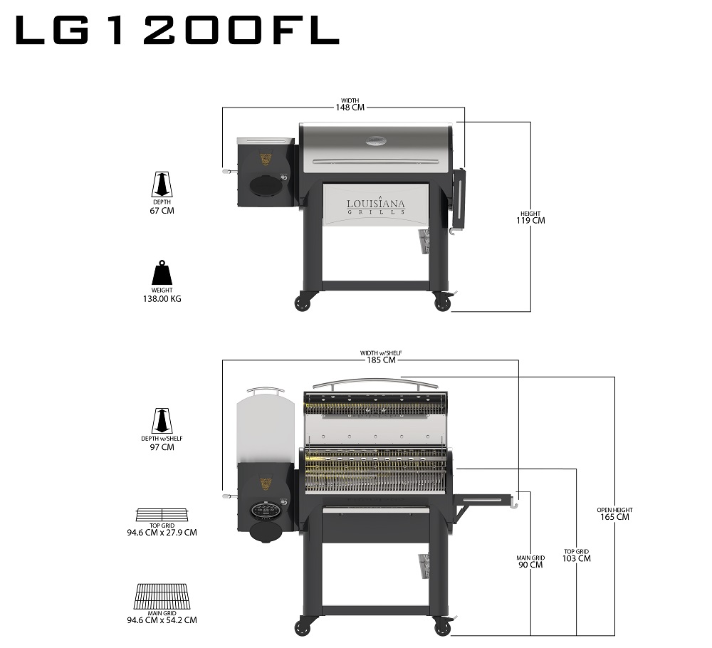 Louisiana Grills Founders Legacy 1200 Founders Series, Pellet-Grill