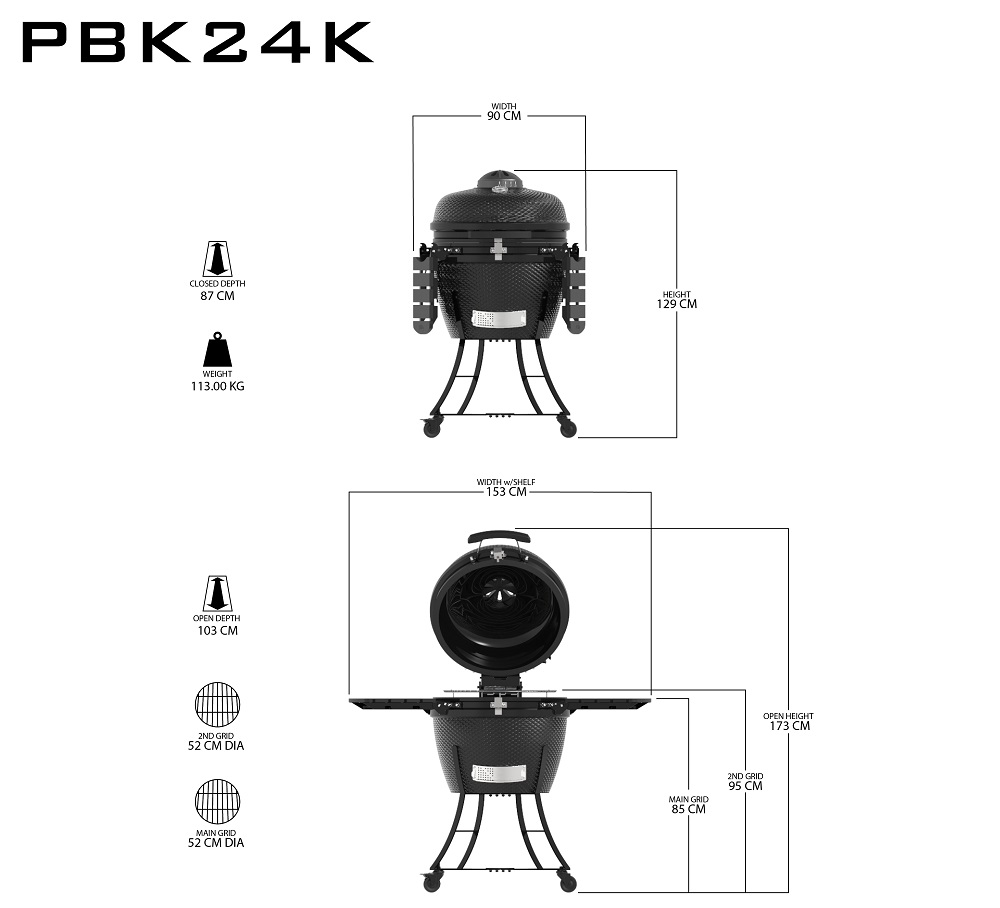 Pit Boss Kamado Keramik-Holzkohlegrill
, Rundgrill