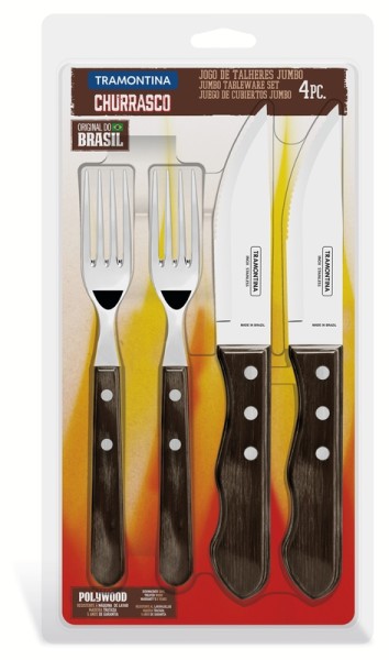 Jumbo-Steakbesteck-Set, 4 teilig